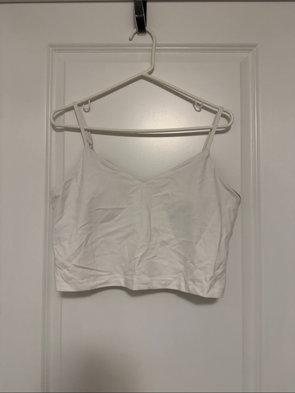 lululemon athletica White V-Neck Cropped Tank